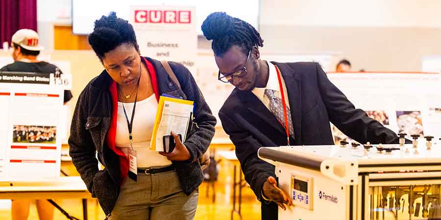 Student presents project at Conference on Undergraduate Research and Engagement (CURE)